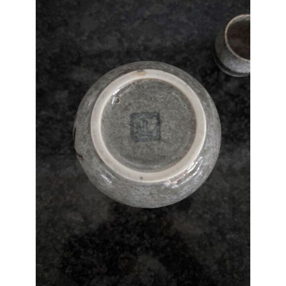 Vintage Sousaku Ceramic Sake Set With Floral Design Banko Ware - Picture 12 of 14